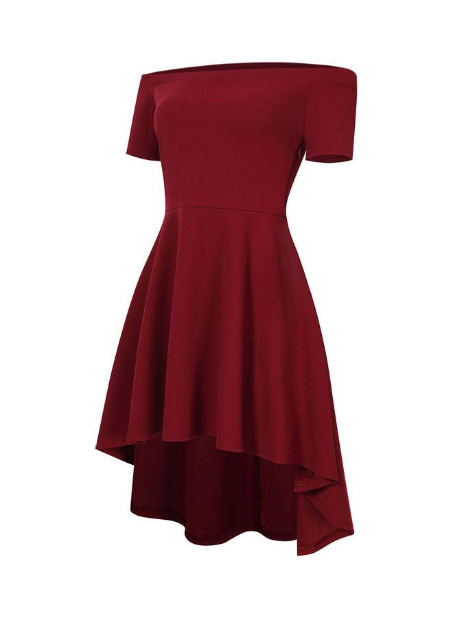 Missky Women's Straight Collar Dress Red - Image 1