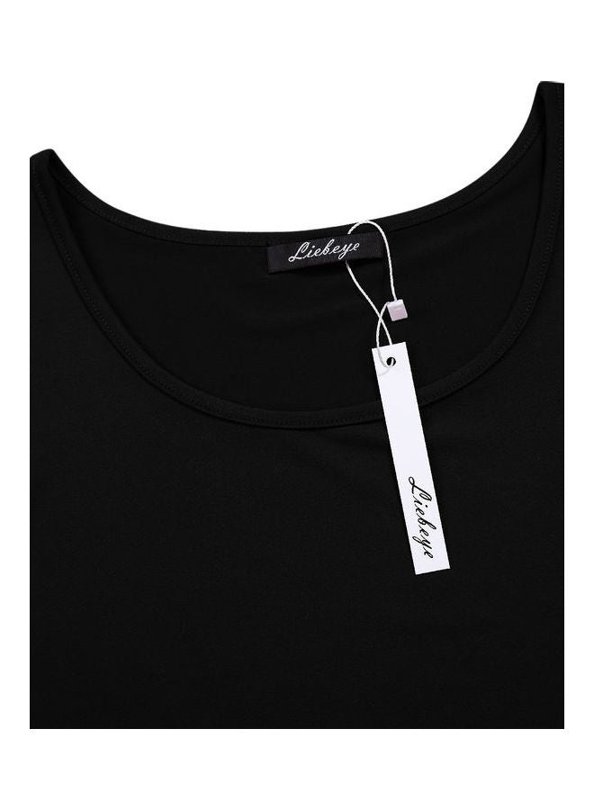 Sheath Midi Bodycon Tank Dress Black - Image 4