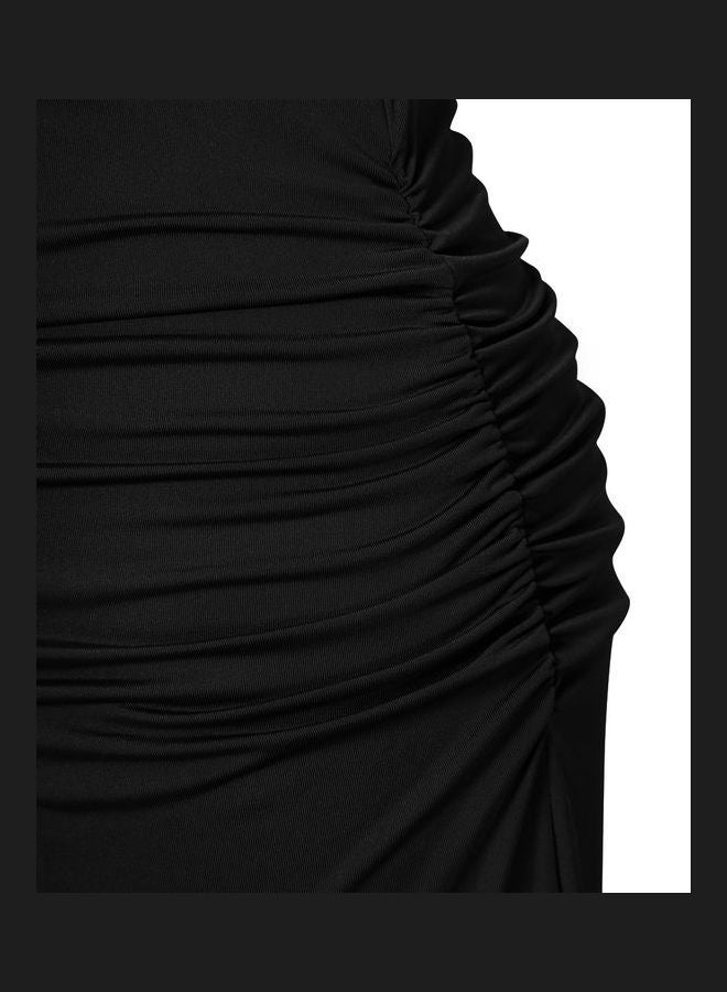 Sheath Midi Bodycon Tank Dress Black - Image 5