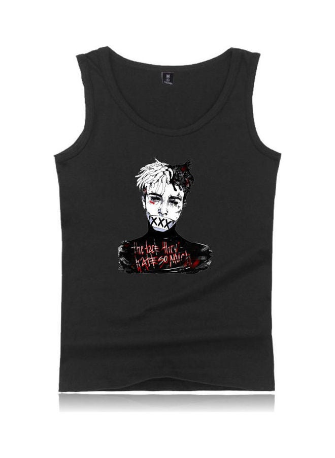 Printed Stylish Vest Black/White