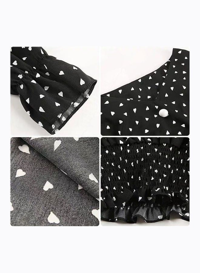 Autumn Retro Fashion Tops Black - Image 5