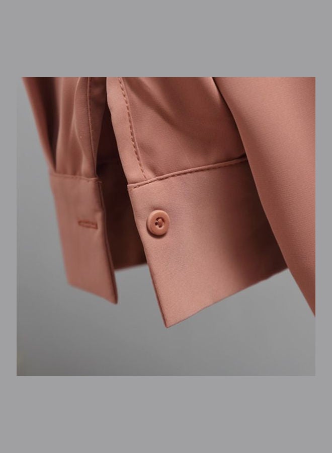 Large Collar Shirt Brick Red - Image 4