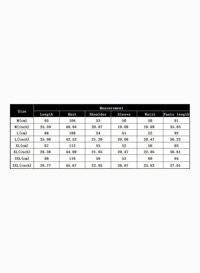 2-Piece Cartoon Printed Top+Pajama Set Blue - Image 2