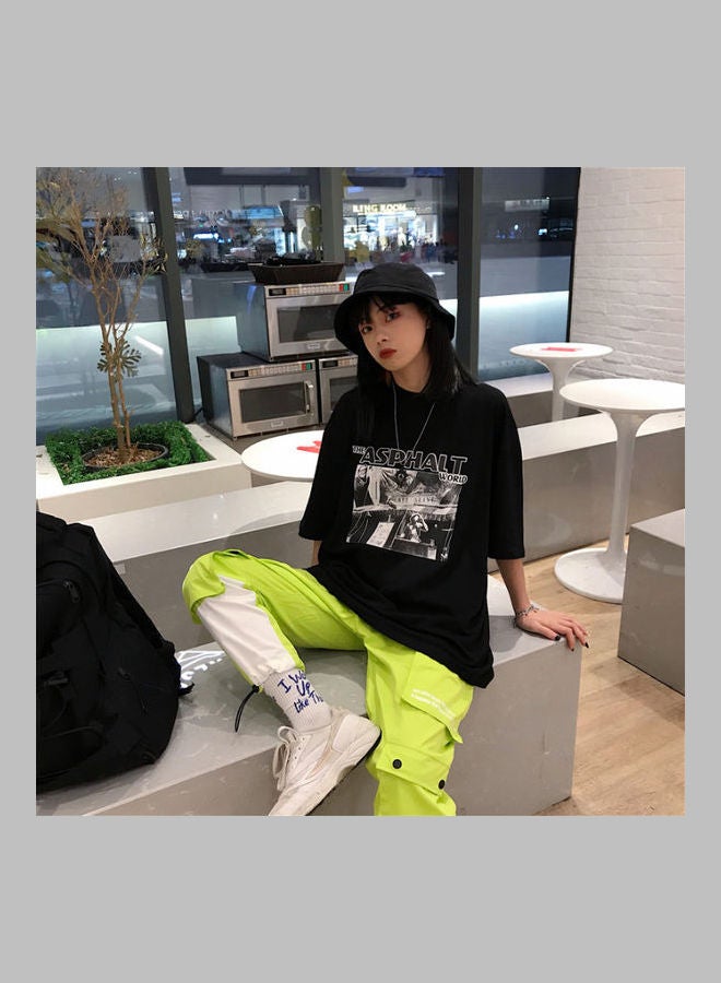 Hip Hop Printed T-Shirt Black