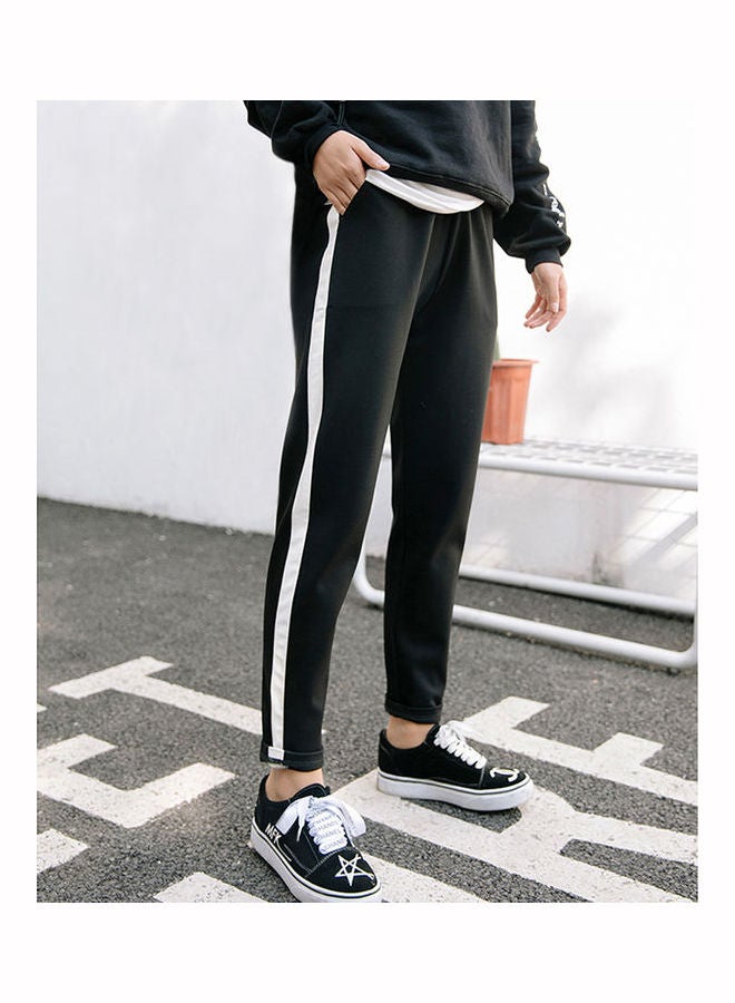 Side Stripes Casual Sports Pants Breathable Ninth Pencil Trousers Multicolour  - Image 2