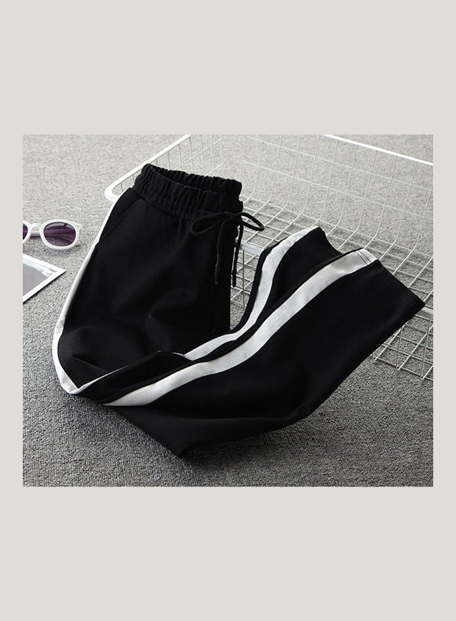 Side Stripes Casual Sports Pants Breathable Ninth Pencil Trousers Multicolour  - Image 5