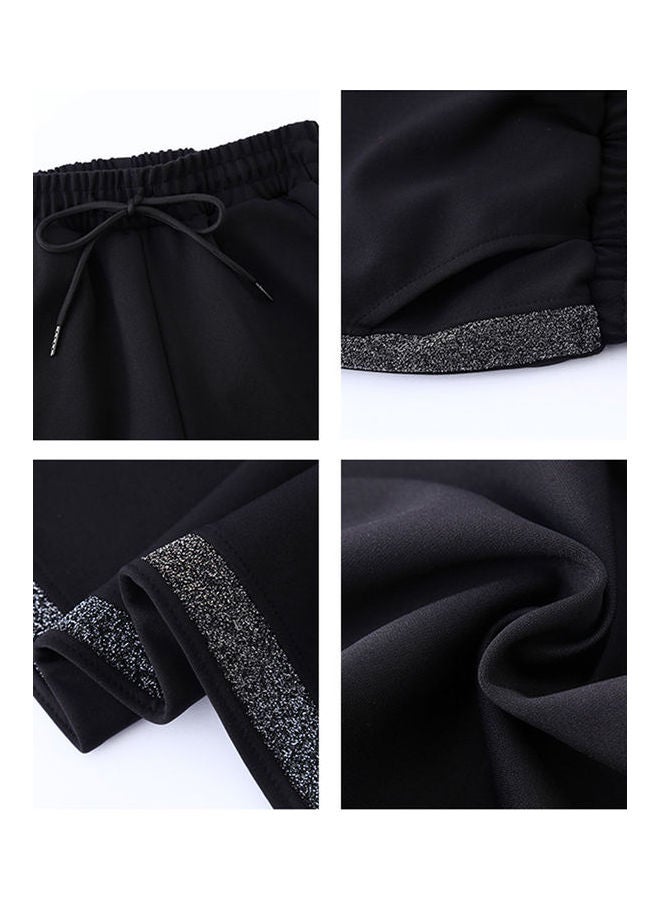 Fashion Side Stripes Casual Sports Pants Breathable Ninth Pencil Trousers Multicolour  - Image 5