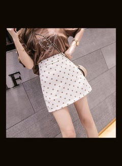 Dot Printing All Match High Waist A Line Skirt Multicolour