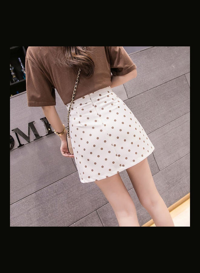Generic - Dot Printing All Match High Waist A Line Skirt Multicolour - Image 1