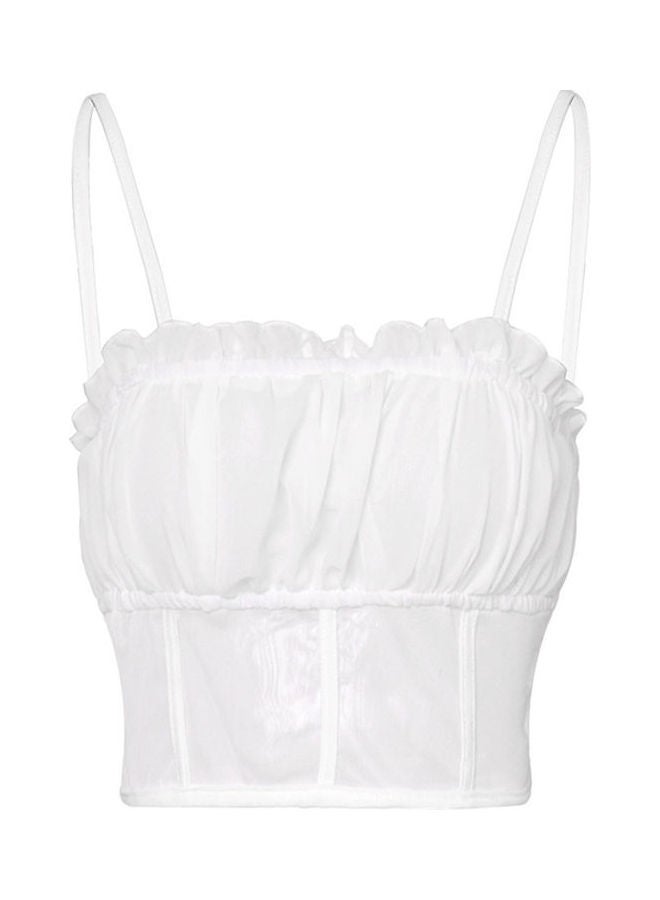 Gauze Sling Stringy Selvedge Top White