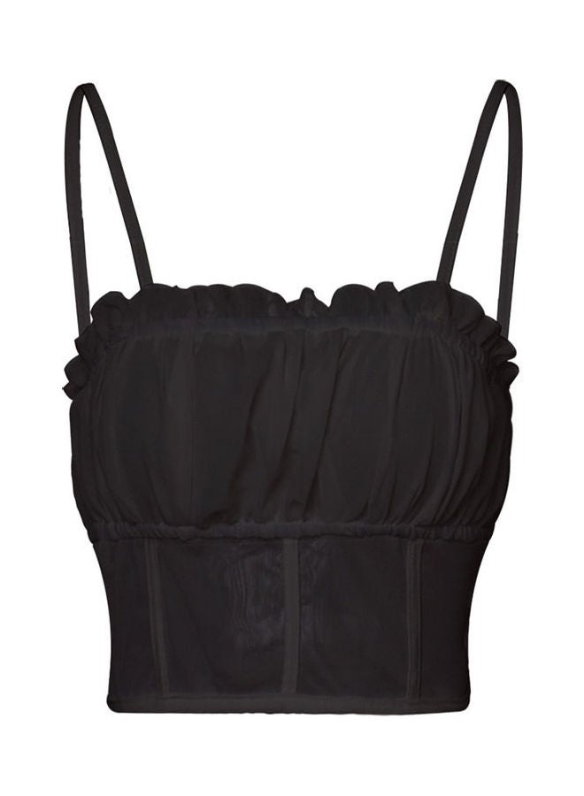 Gauze Sling Stringy Selvedge Top Black