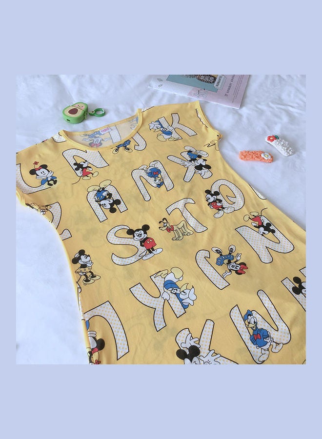 Summer Short Sleeved Double Sided Printed Nightwear Multicolor  - Image 5