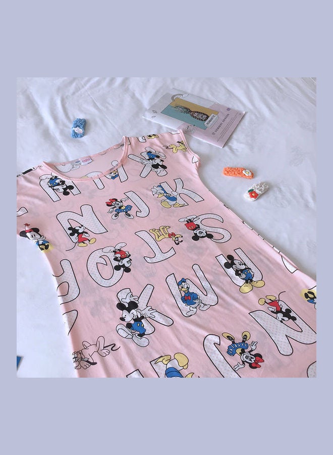 Summer Short Sleeved Double Sided Printed Nightwear Multicolor  - Image 5