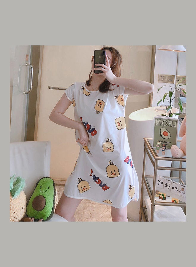 Summer Short Sleeved Double Sided Printed Nightwear Multicolor - Image 2
