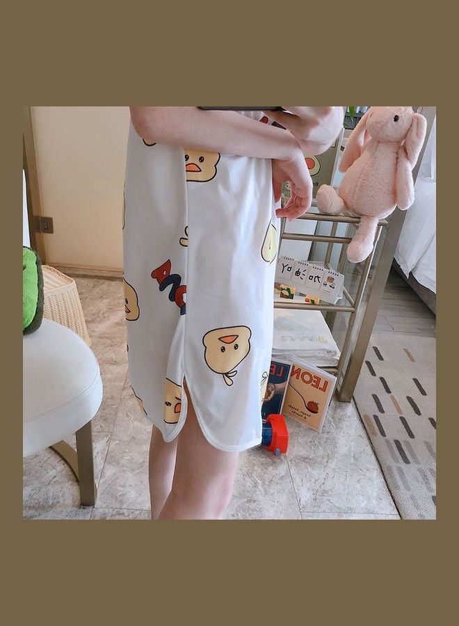 Summer Short Sleeved Double Sided Printed Nightwear Multicolor - Image 3