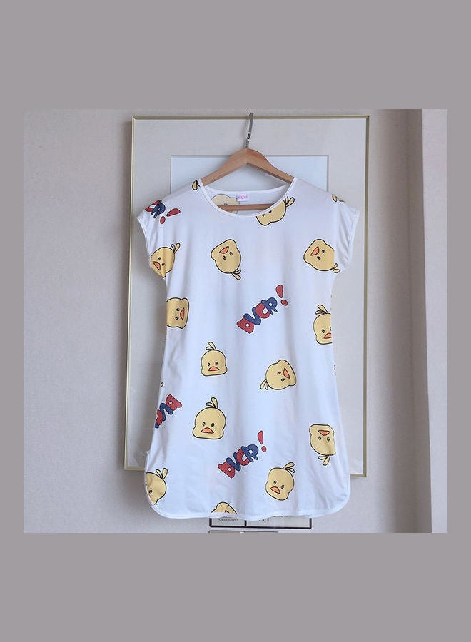 Summer Short Sleeved Double Sided Printed Nightwear Multicolor - Image 4