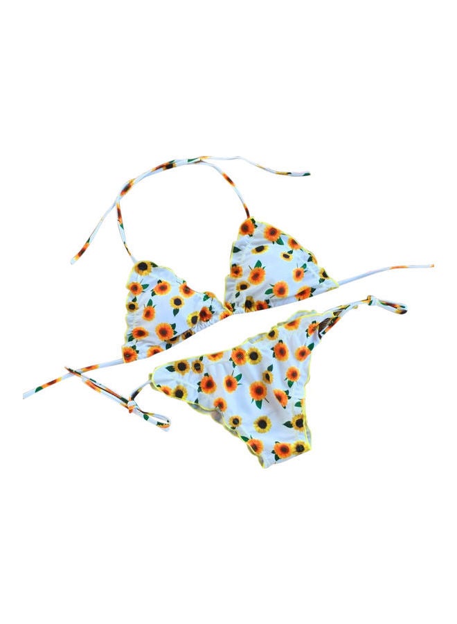 Fashion Print Halter Neck Bikini Swimming Suit Multicolour  - Image 1