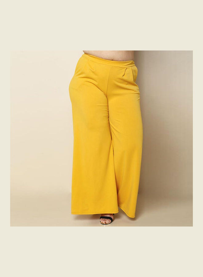 Wide-legged Trousers yellow - Image 3