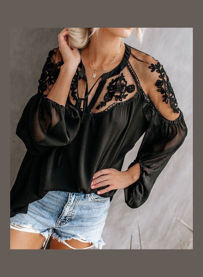 Long Sleeve Casual Top white - Image 4