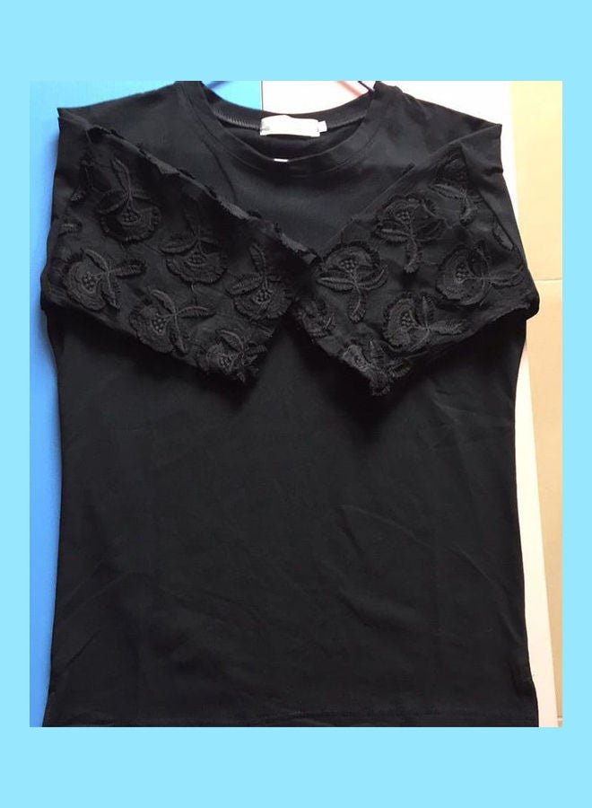 Loose Lace Blouse black - Image 1