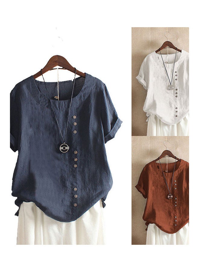 Short Sleeves T-shirt Brown - Image 3