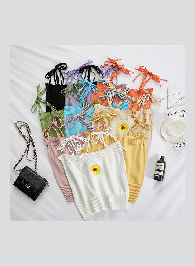 Slim Cropped Small Camisole yellow  - Image 5