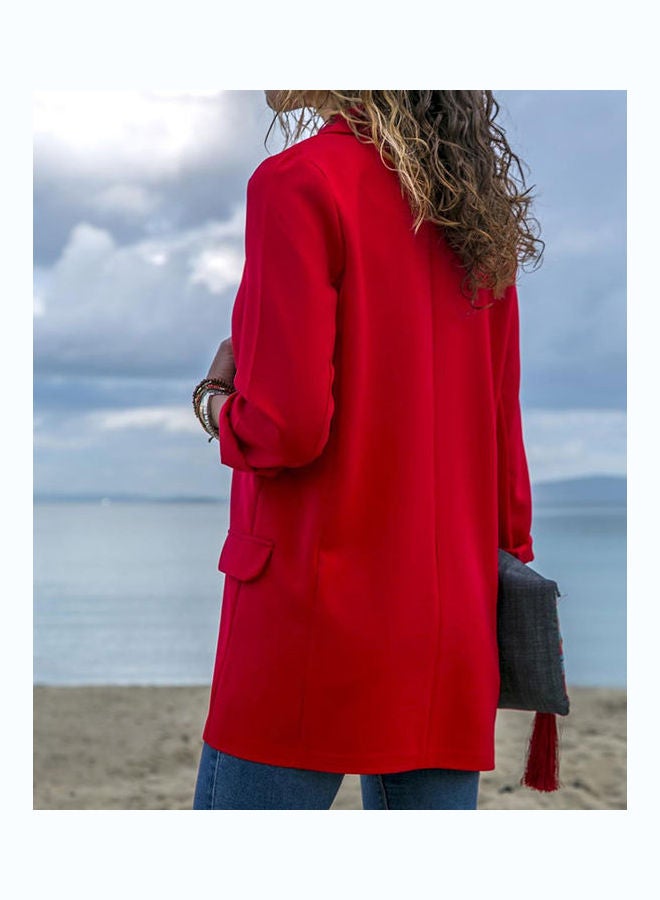 Generic - Long Sleeve Matching Suit Coat red - Image 1