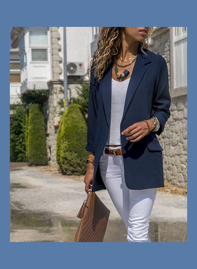 Long Sleeve Suit Coat Sapphire blue - Image 3