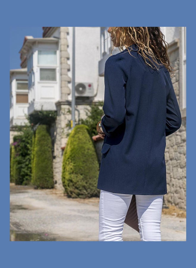Long Sleeve Suit Coat Sapphire blue - Image 4
