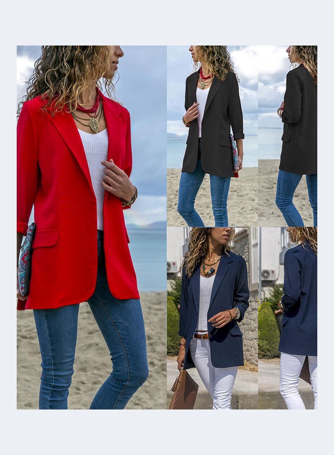 Long Sleeve Suit Coat Sapphire blue - Image 5
