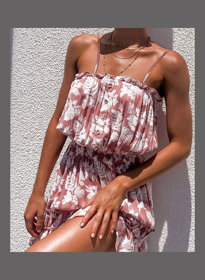 Printing Dress With Elastic Boat Neck Spring Summer Clothing Multicolour - Image 3