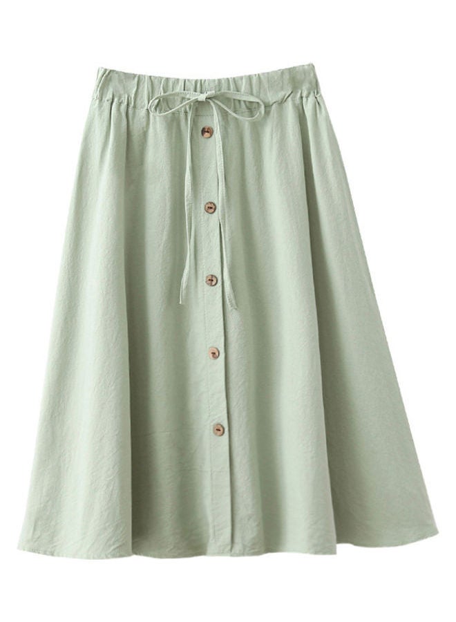 Elastic High Waist Skirt Bean Green - Image 1