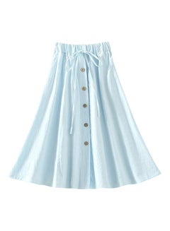 Elastic High Waist Skirt Sky Blue