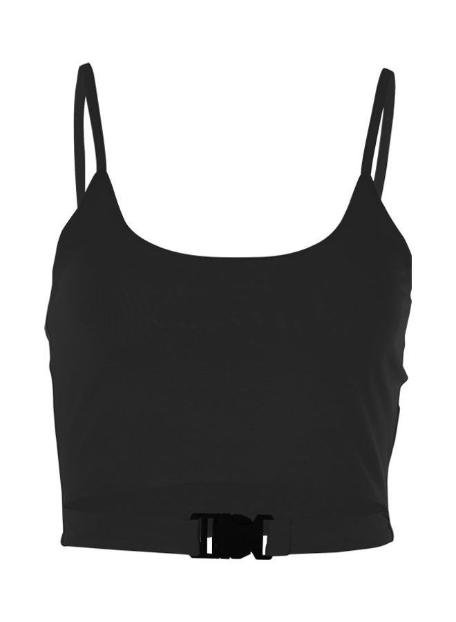 Summer Solid Color Bottom Vest Black - Image 1