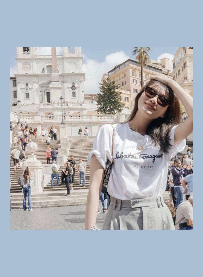 1927 Salvatore Ferragamo Firenze Logo Printed T-Shirt White  - Image 3