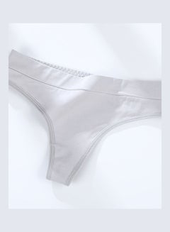 Generic Cotton G-string Seamless High Elasticity Underwear Briefs Light Grey  - Image 1