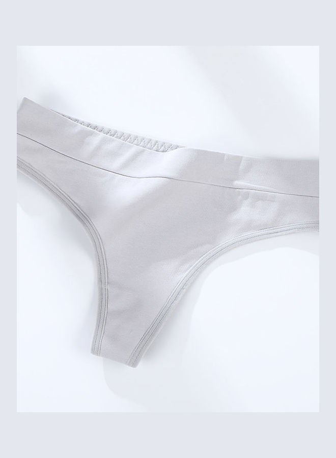 Generic - Cotton G-string Seamless High Elasticity Underwear Briefs Light Grey - Image 1