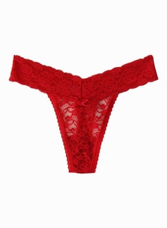 Generic G-string Seamless Low Waist Underwear Briefs Red  - Image 1