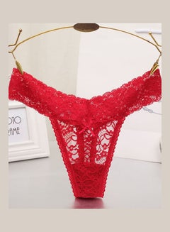 Generic G-string Seamless Low Waist Underwear Briefs Red  - Image 3