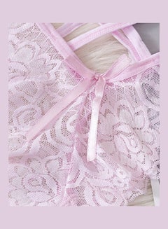Generic G-string Lace Floral Thin Cross Ribbon Underwear Erotic Briefs Panties Pink  - Image 4