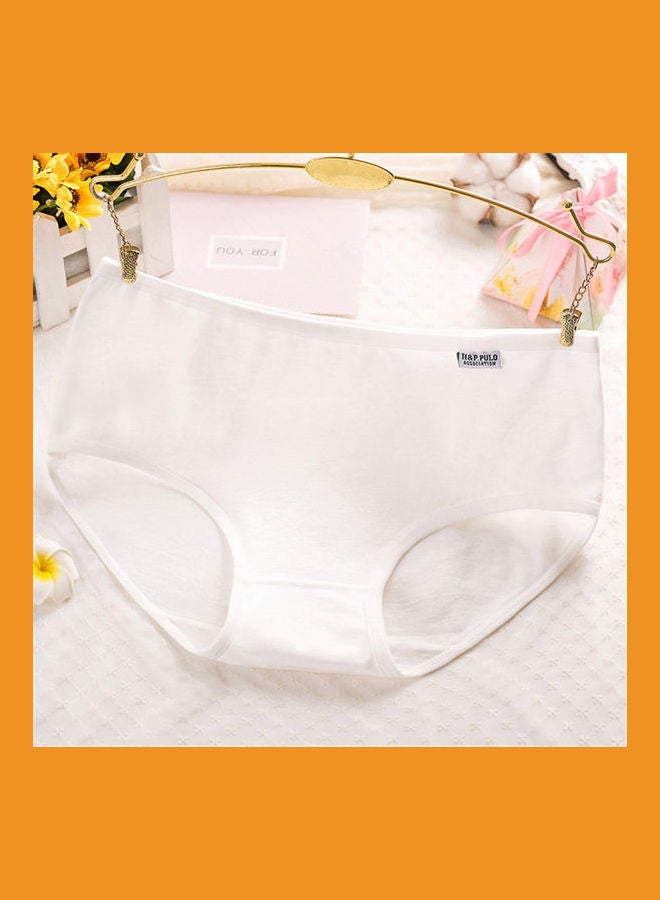 Soft Comfortable Breathable Triangle Elasticity Briefs Underpants White