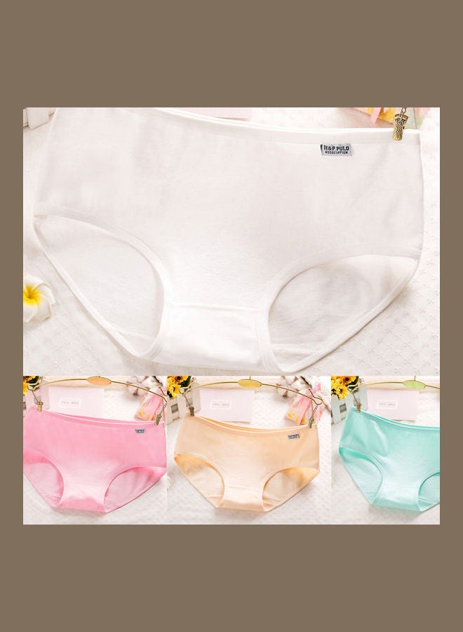 Soft Comfortable Breathable Triangle Elasticity Briefs Underpants White