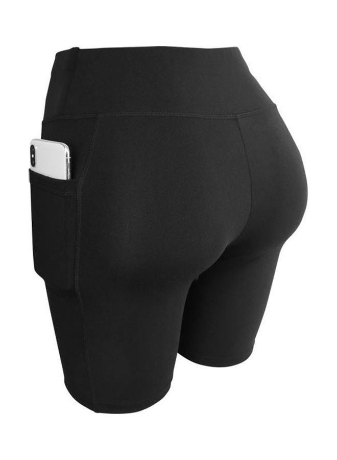 Yoga Half-length Tights Shorts Black  - Image 1