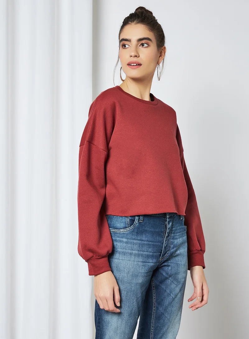 High Streets Basic Cropped Sweatshirt