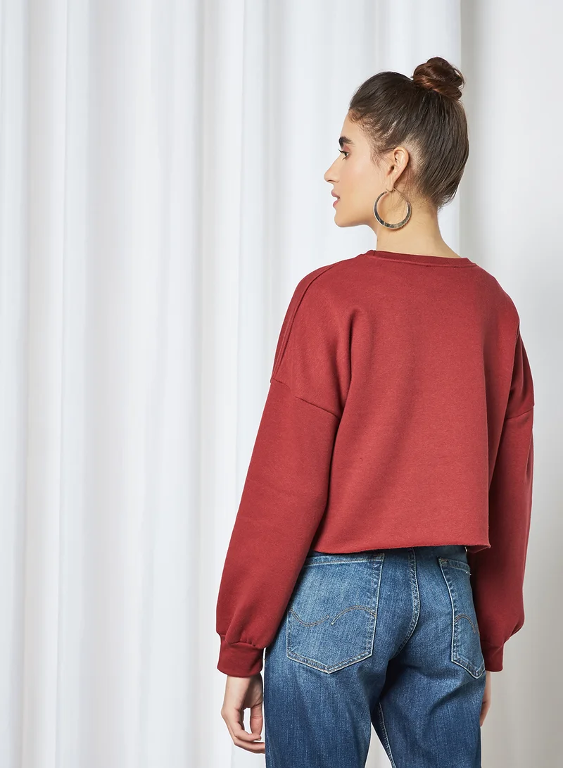 High Streets Basic Cropped Sweatshirt