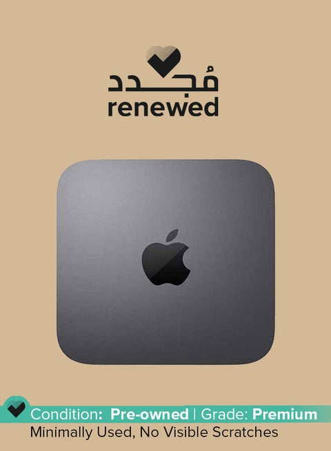 مُجدد - الكمبيوتر المكتبي ماك ميني بمعالج كور i5 وذاكرة رام 8 جيجابايت ومحرك أقراص صلبة سعة 256 جيجابايت وبطاقة رسومات مدمجة رمادي فلكي