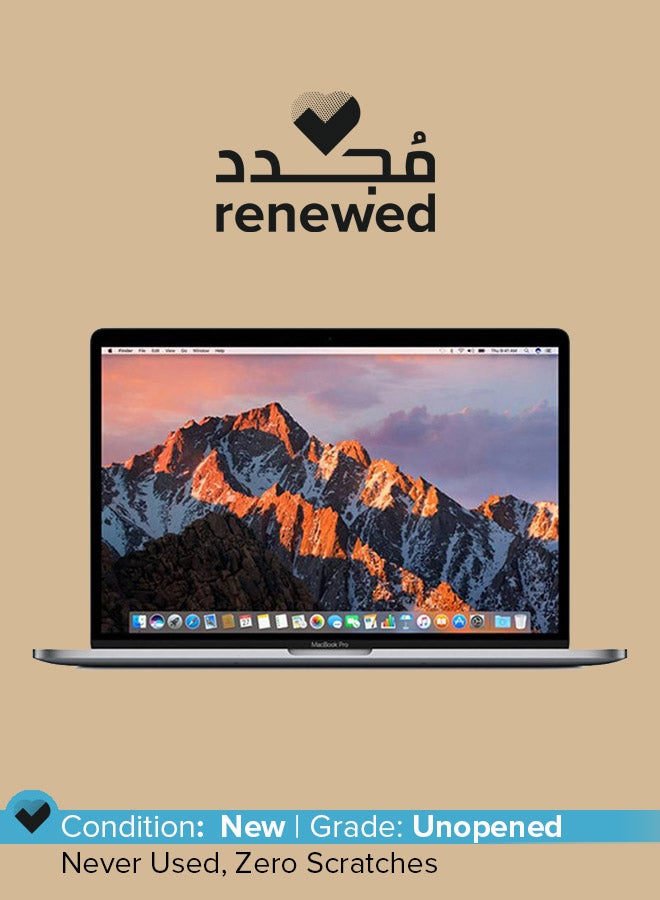Apple Renewed - Macbook Pro With Touch Bar 15-Inch Display, Core i7 Processor/16GB RAM/512GB SSD/AMD Radeon Pro 560 4GB Graphic Card With Arabic/English Keyboard - 2017 Space Gray - Image 1