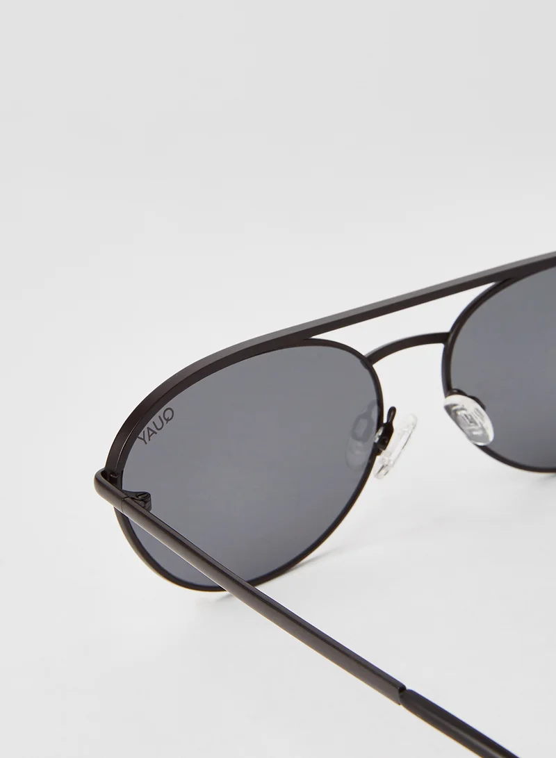 Quay Easily Amused Aviator Sunglasses