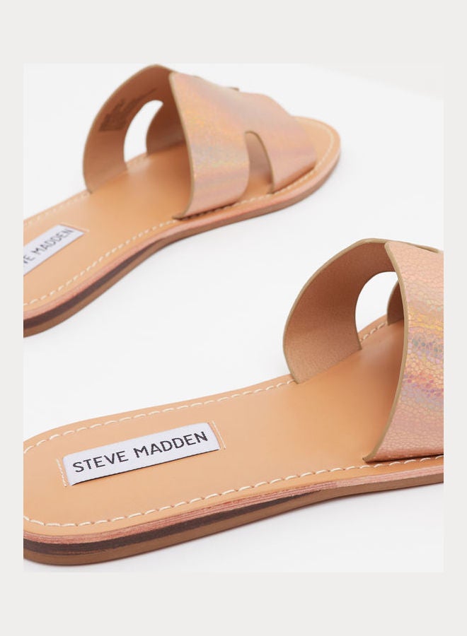 STEVE MADDEN Harlow Flat Sandals Rose Gold - Image 5