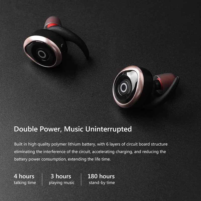 أوي سماعة أذن داخلية تعمل بالبلوتوث ذهبي - Image 4